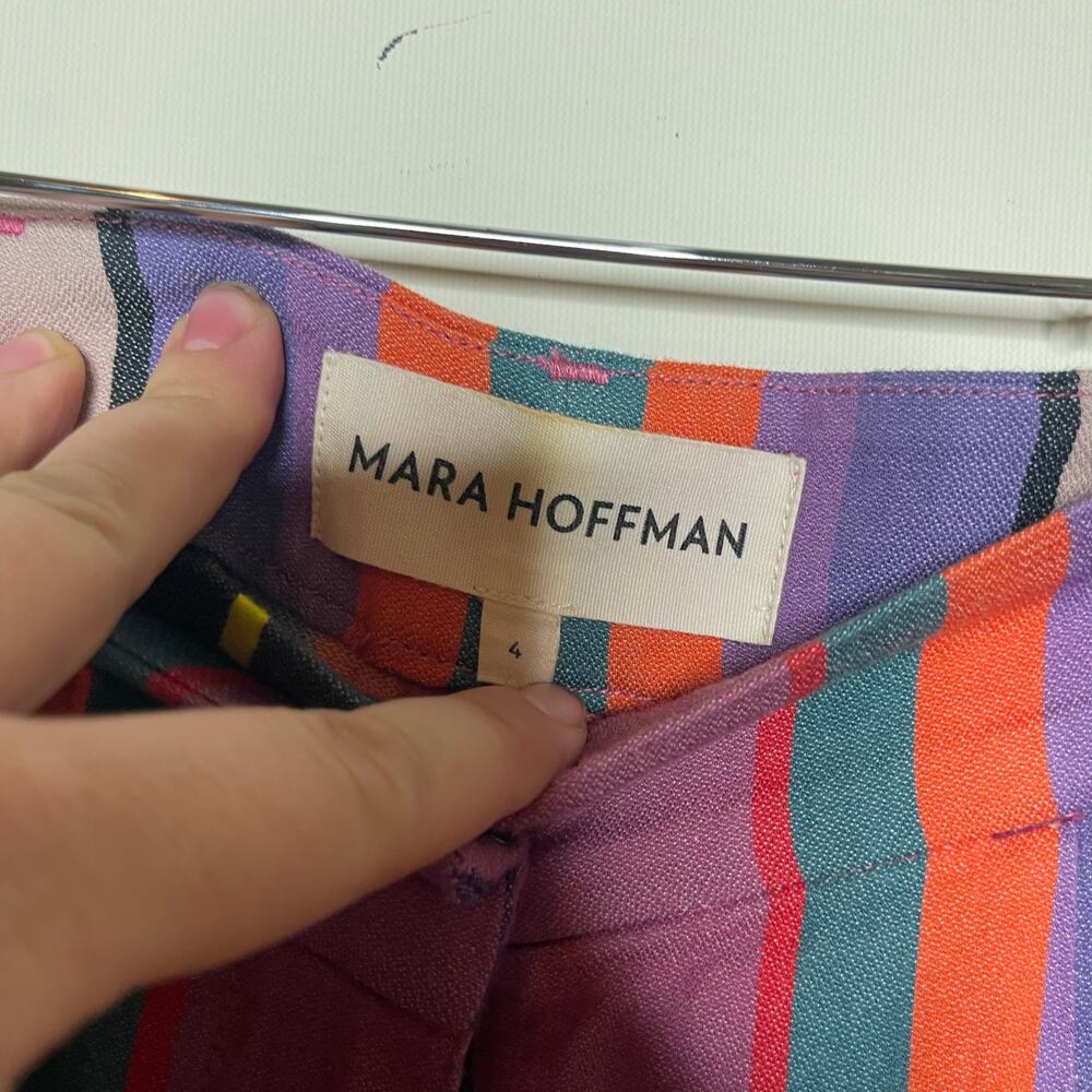 Mara Hoffman Multicolor Striped Wide-Leg Pants - Picture 3 of 8